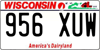 WI license plate 956XUW