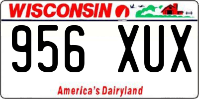 WI license plate 956XUX