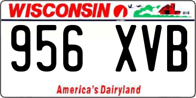 WI license plate 956XVB