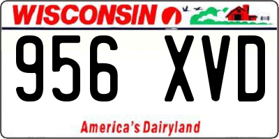 WI license plate 956XVD