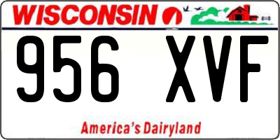 WI license plate 956XVF