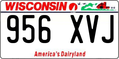 WI license plate 956XVJ