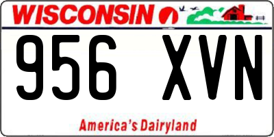 WI license plate 956XVN