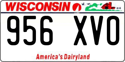 WI license plate 956XVO