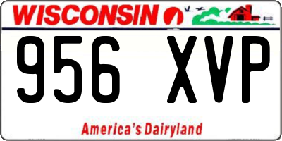 WI license plate 956XVP