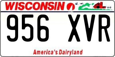 WI license plate 956XVR
