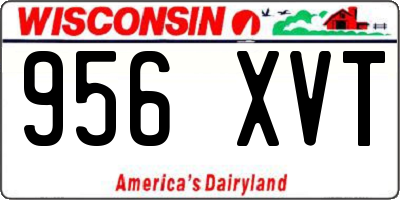 WI license plate 956XVT