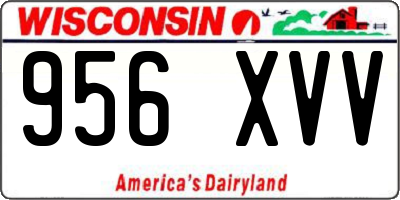 WI license plate 956XVV