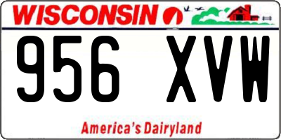 WI license plate 956XVW