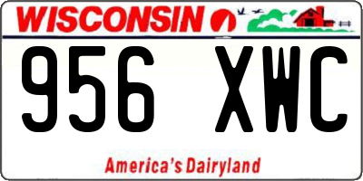 WI license plate 956XWC