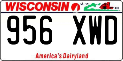 WI license plate 956XWD