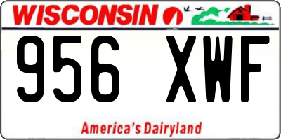 WI license plate 956XWF