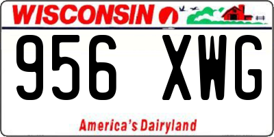 WI license plate 956XWG