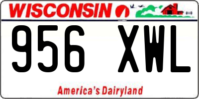 WI license plate 956XWL