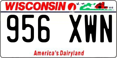 WI license plate 956XWN