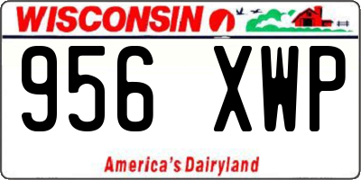 WI license plate 956XWP