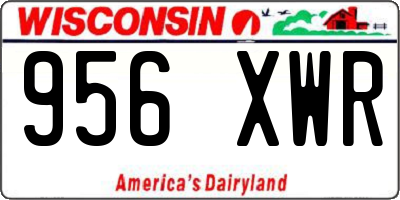 WI license plate 956XWR