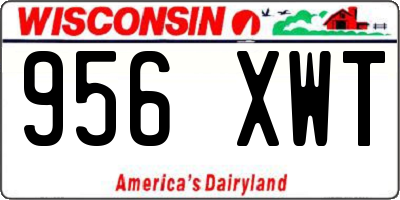 WI license plate 956XWT