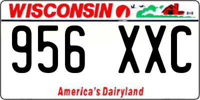 WI license plate 956XXC