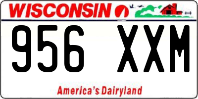 WI license plate 956XXM