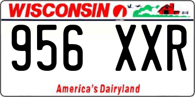 WI license plate 956XXR