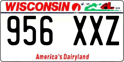 WI license plate 956XXZ