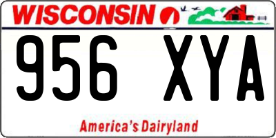 WI license plate 956XYA