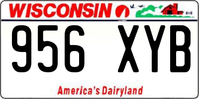 WI license plate 956XYB