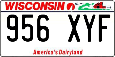WI license plate 956XYF