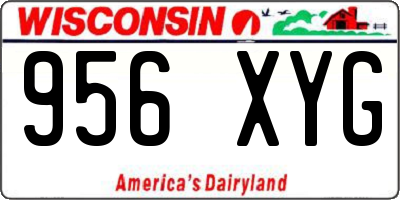 WI license plate 956XYG