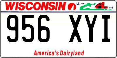 WI license plate 956XYI