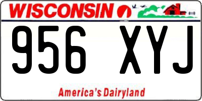 WI license plate 956XYJ