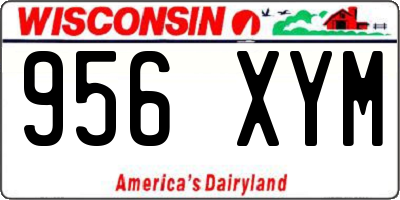 WI license plate 956XYM