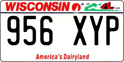 WI license plate 956XYP