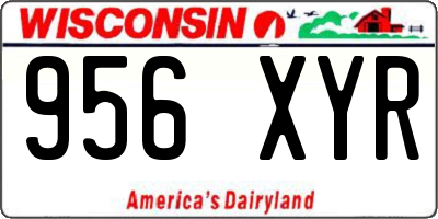 WI license plate 956XYR