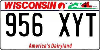 WI license plate 956XYT