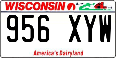 WI license plate 956XYW