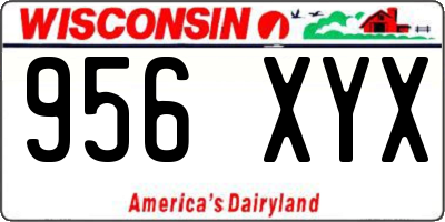 WI license plate 956XYX