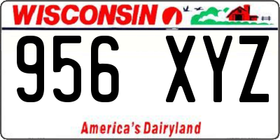 WI license plate 956XYZ