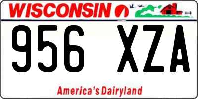 WI license plate 956XZA