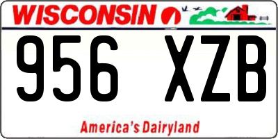 WI license plate 956XZB