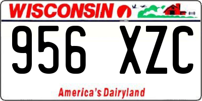 WI license plate 956XZC