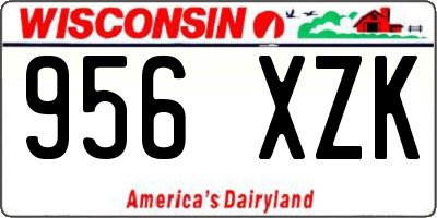 WI license plate 956XZK