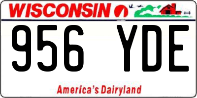 WI license plate 956YDE