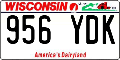 WI license plate 956YDK
