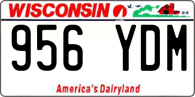 WI license plate 956YDM