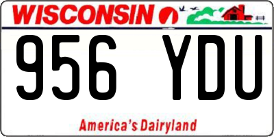 WI license plate 956YDU