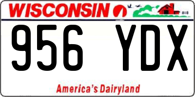 WI license plate 956YDX