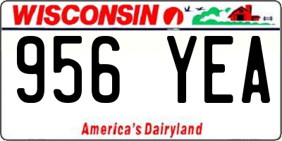 WI license plate 956YEA