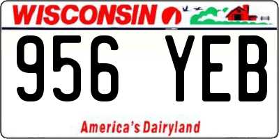 WI license plate 956YEB